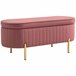 Pie de Cama Terciopelo HOMCOM, hogar - muebles de dormitorio Rosa