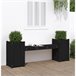 Banco de madera con Jardineras 180x36 Blanco