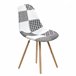 Silla Estocolmo Patchwork Negro/ Crema