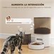 Conjunto Comedero Fuente ABS, Acero Inoxidable 201 PawHut Blanco