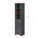 Mueble Columna de baño BZR17-DG SoBuy Gris