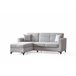 Chaise longue con cama TIAGO reversible 3 plazas gris claro Gris Claro