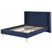 Beliani Cama Terciopelo VILLETTE 165x222 Beliani Cama Terciopelo VILLETTE 165x222 Azul Marino