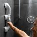 Asa de Seguridad para Baño Angular Doble Blanco