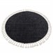 Alfombra BERBER 9000 circulo Franjas Bereber Marroquí Shaggy 160x160 Negro