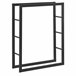 [en.casa] Soporte para leña Kasan Acero 80 Negro