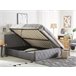 Beliani Cama con somier Terciopelo ROCHEFORT 170x214 Azul Marino