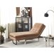 Beliani Chaise longue Terciopelo LOIRET Marron Claro