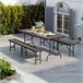 Pack 2 Bancos Plegables Catering Thinia Home Marron