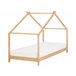 Beliani Cama con somier Madera de pino ORLU 207x94 Marron