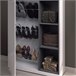 Mueble recibidor con espejo 1 puerta ADHARA Blanco/ Gris