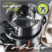 Set Juego de tres sartenes +  Batería de cocina 8 piezas Multicolor