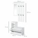 Conjunto Muebles de Entrada Tablero de partículas HOMCOM 90 Blanco