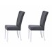 Pack de 2 sillas de comedor BRIGHTON Pack de 2 sillas de comedor BRIGHTON Gris Oscuro
