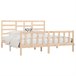 Estructura de cama de madera maciza 200x200 Blanco