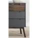 Cómoda 3 cajones NUSSA madera y gris Gris