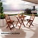 YOEVU -Set de Madera de Acacia, 1 Mesa y 2 Sillas Plegables Acacia