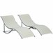 Set de 2 Tumbonas Plegables Aluminio, Texteline Outsunny Crudo