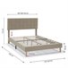 Estructura de Cama tapizada Sorni 135x190 Beige
