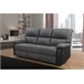 Sofá reclinable 3 plazas Negro/ Gris