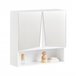 Armario de Pared con Espejo con 2 Puertas Estante BZR94-W SoBuy Blanco