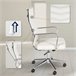Silla de oficina - Canby - Simil cuero Blanco