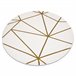 Alfombra EMERALD exclusivo 1013 circulo - glamour 120x120 Crema
