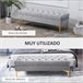 Banco de Cama Poliéster HOMCOM, hogar - muebles de dormitorio Gris