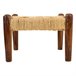 Banqueta de madera y cuerda natural Marron