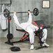 Banco de Musculación Acero, PU SPORTNOW, deportes y ocio - pesas Negro