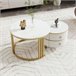 2 en 1, mesa de centro, mesa de salón, 2 cajones 70x70 Blanco