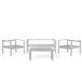 Beliani Conjunto de jardín Aluminio SALERNO Gris