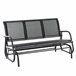 Banco de Jardín Metal, Malla Outsunny Negro