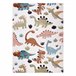 Alfombra FUN Dino para niños dinosaurios 180x270 Crema