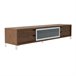 ANGEL CERDA Mueble TV nogal y cajones cristal Nogal