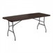 Pack 2 Mesas Plegables Rectangulares Efecto Madera O91 Marron