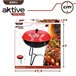 Barbacoa carbón con tapa Aktive Rojo