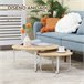 Mesitas de Café MDF, Metal HOMCOM, hogar - muebles de salón 65x65 Multicolor