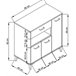Mueble Microondas FRESH DMF 2 Puertas roble y blanco Blanco/ Madera