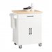 Carrito de Cocina con 2 Puertas y 1 Cajón FKW119-WN SoBuy Blanco
