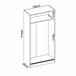 Armario 2 puertas efecto madera 100 Blanco