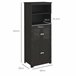 Alacena de Cocina MDF, Vidrio Templado HOMCOM, hogar - cocina Negro