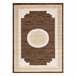 Alfombra MEFE moderna 9096 Marco llave griega Structural 140x190 Marron