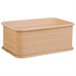 Cesto rectangular de metal impreso Marron
