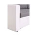 Sofá esquinero convertible "Alain" - 3 plazas Blanco/ Gris