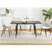 Conjunto de mesa extensible y 4 sillas Blanco/ Negro