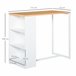 Mesa de Bar Tablero de MDF, Metal HOMCOM, hogar - cocina 115x55 Blanco