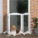 Barrera para Mascotas MDF, Acero PawHut Blanco