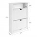 Zapatero con 2 Puertas Abatibles FSR87-W SoBuy Blanco