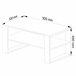 Mesa de centro ALEX 92x53 Blanco/ Madera